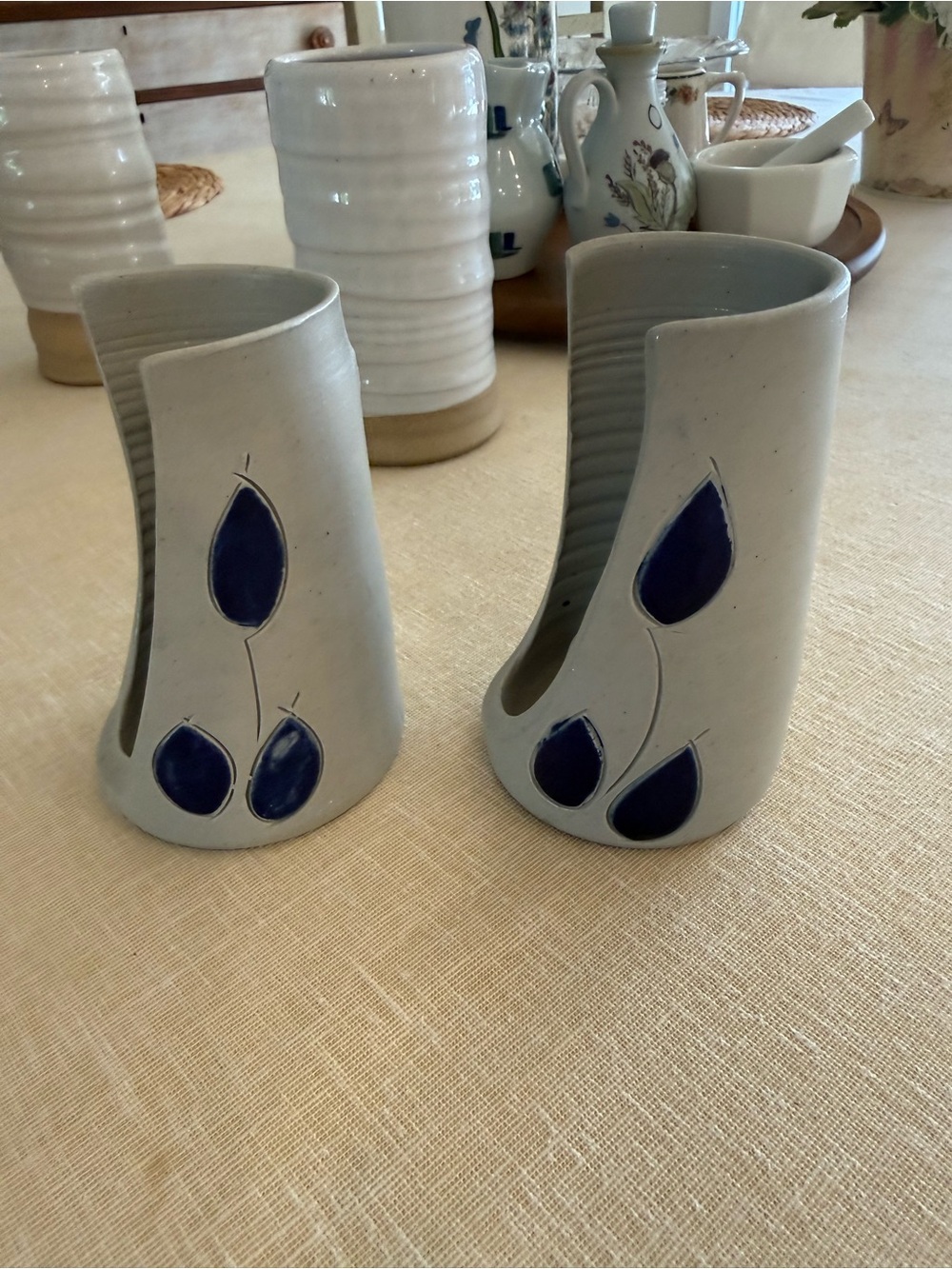 Williamsburg Pottery Candle Holders - 2